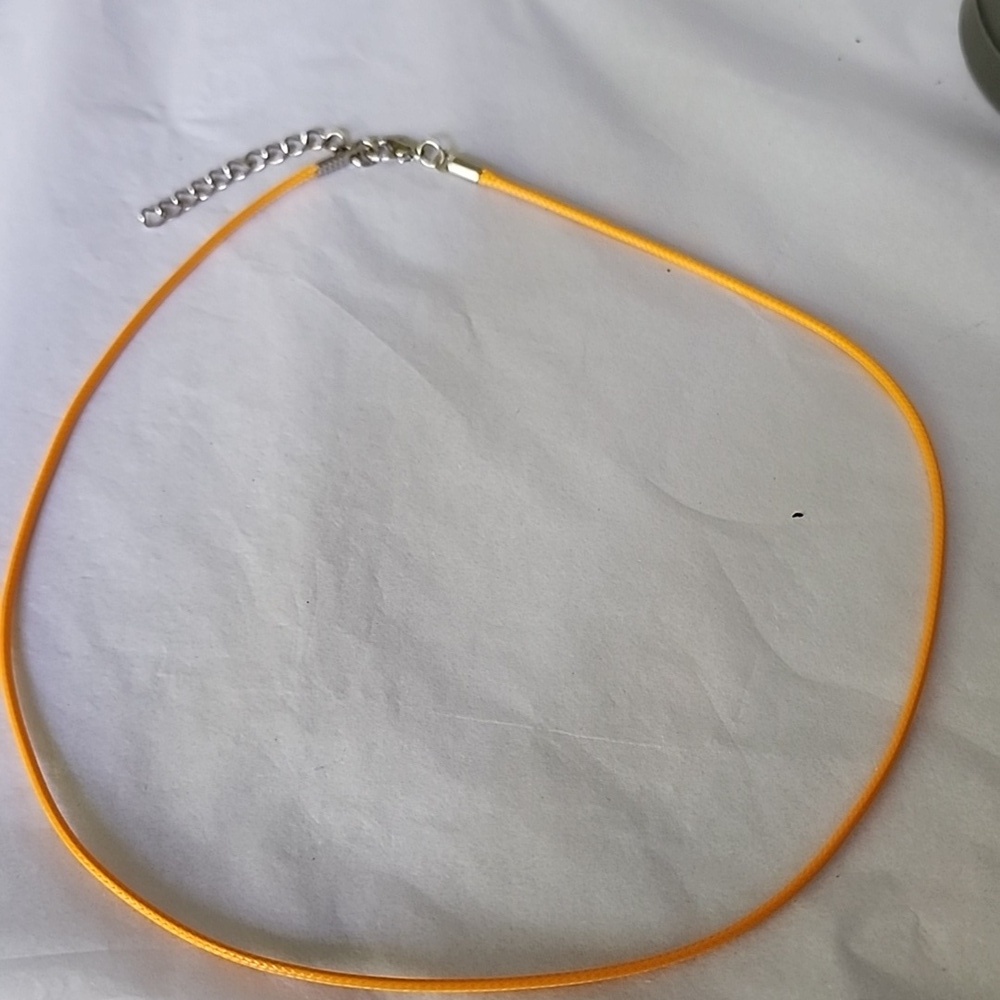 18 Inch Waxed LEATHER Lobster Close Rope Chain only MELON